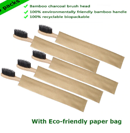 Natural Bamboo Wood Toothbrush - 1 toothbrush single pack